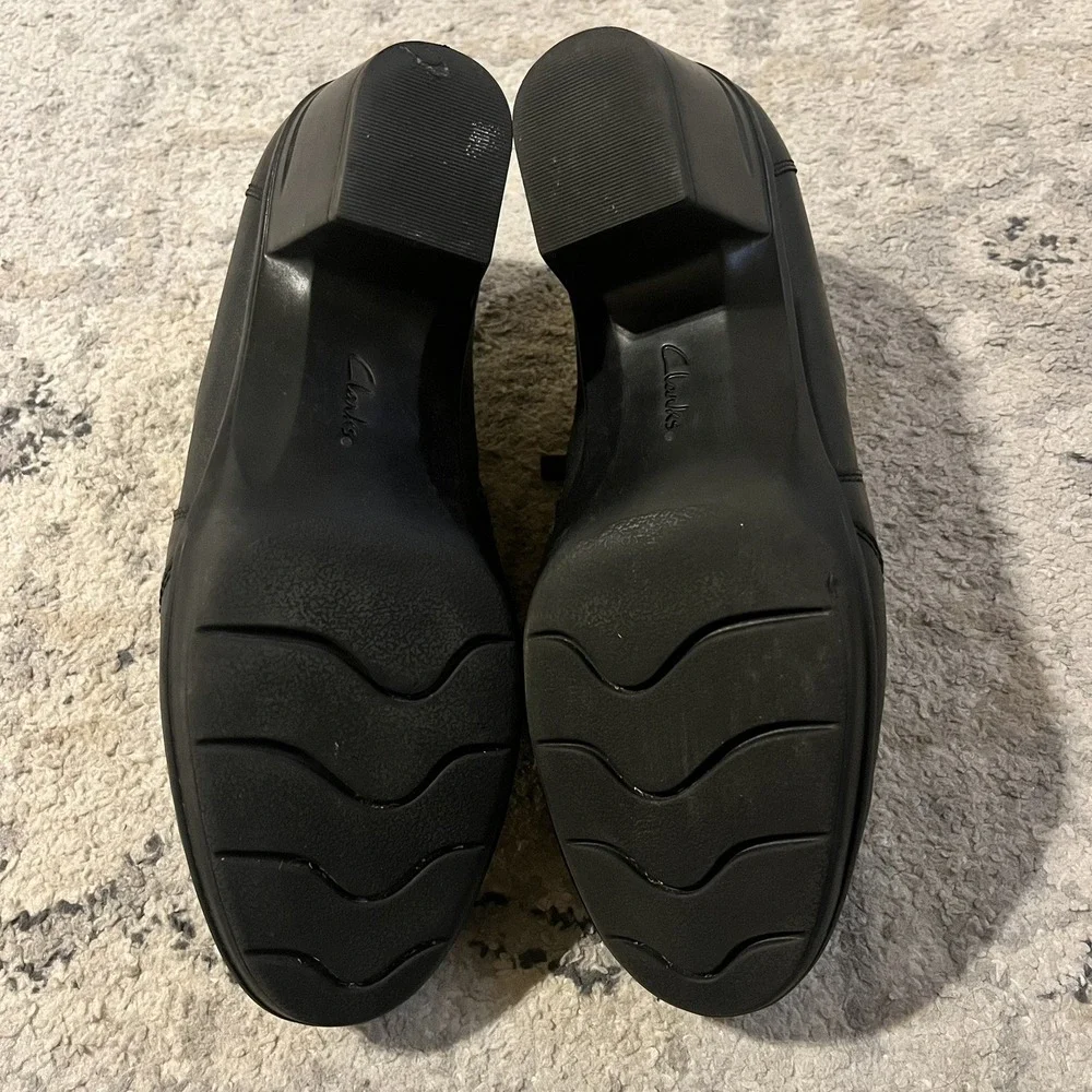 Collection by Clarks Women's 22545 Emslie Warren Black Leather‎ Boots Size 9.5